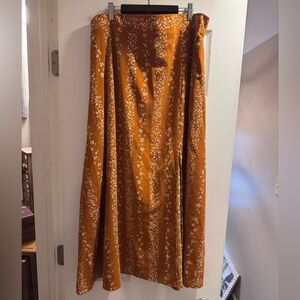 BCBG Rust Floral Maxi Skirt